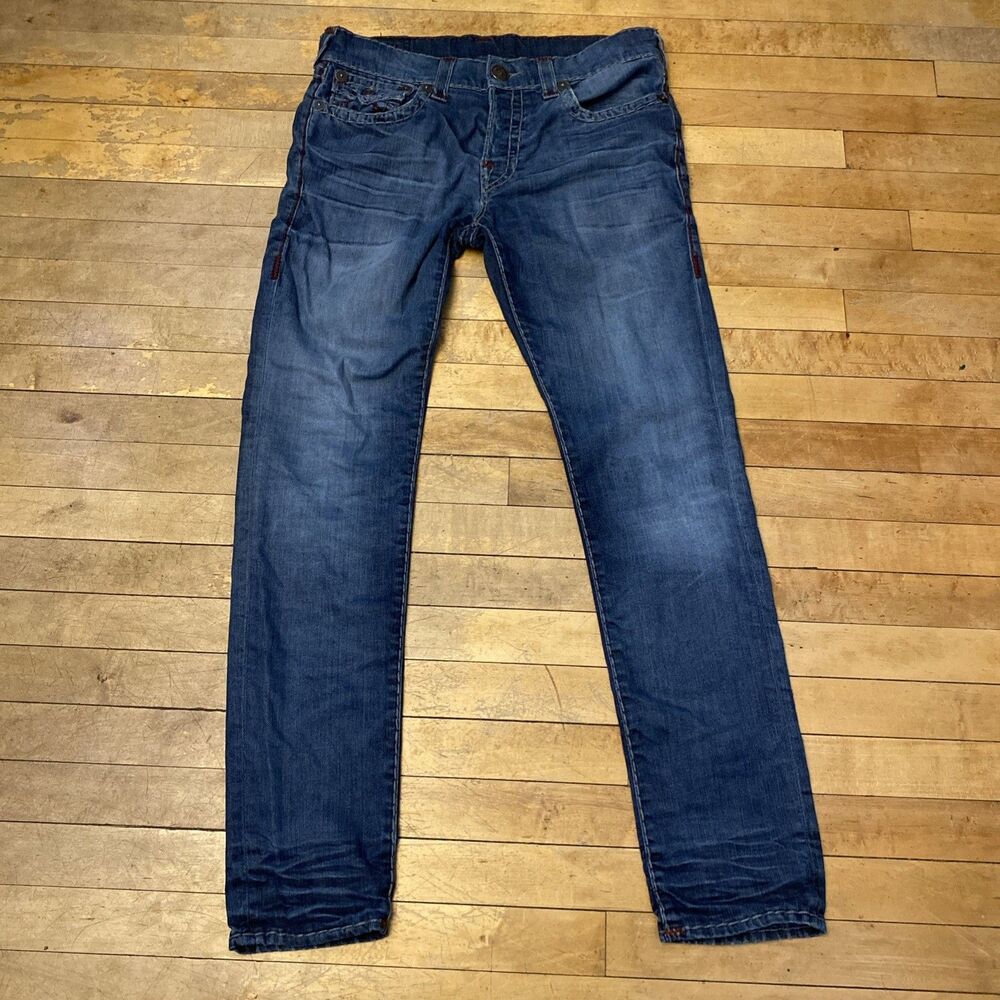 True Religion Jeans Men’s Size 34 Rocco Relaxed Skinny Button Fly